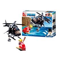 Cubic Brinquedo Blocos de Montar Helicóptero de Combate Policial 221 Peças Multikids - BR1459