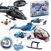 Cubic Policia Helicóptero 161 Peças