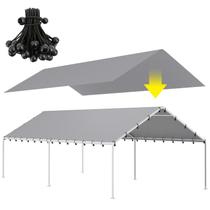 Cubierta de Repuesto para Toldos de Cochera DWALE 10x20 pies Impermeable Cubierta de Repuesto para Toldos de Cochera DWALE 10x20 pies Impermeable