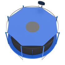 Cubierta de Sombra para Trampolín con Protección Solar de 3 metros con 6 Postes Azul Cubierta de Sombra para Trampolín con Protección Solar de 3 metros con 6 Postes Azul