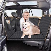 Cubierta para asiento trasero de auto para perros Lekespring con base rígida negra Cubierta para asiento trasero de auto para perros Lekespring con base rígida negra