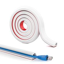 Cubierta para gestión de cables UOMTFAI autoadhesiva 198 cm blanca