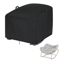 Cubierta para Silla Mecedora de Huevo para Patio Kasla Impermeable de Oxford Negra Cubierta para Silla Mecedora de Huevo para Patio Kasla Impermeable de Oxford Negra