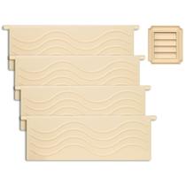 Cubierta para Ventilación de Secadora Juego de 4 Rolitwils 10 cm Plástico Beige Ondulado