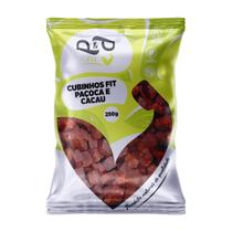 Cubinhos Fit P&P Paçoca com Cacau 250g - P&P Cubinhos Fit P&P Paçoca com Cacau 250g - P&P