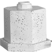 Cubo Abajur Luminária De Mesa Hexagonal Decorativa Com Base Peônia Artesanal De Cimento Com Granilite Cubo Abajur Luminária De Mesa Hexagonal Decorativa Com Base Peônia Artesanal De Cimento Com Granilite