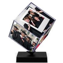Cubo Acrílico para fotos Giratório 9x9CM Grande Personalizar 6 fotos