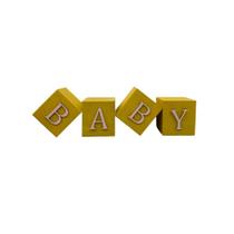 Cubo Amarelo Letra Rosa Bebê Festa Chá de Bebê Decoração 8x8x8 Cm Mdf Madeira Cubo Amarelo Letra Rosa Bebê Festa Chá de Bebê Decoração 8x8x8 Cm Mdf Madeira