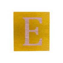 Cubo Amarelo Letra Rosa Bebê Festa Chá de Bebê Decoração 8x8x8 Cm Mdf Madeira Cubo Amarelo Letra Rosa Bebê Festa Chá de Bebê Decoração 8x8x8 Cm Mdf Madeira