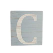 Cubo Azul Bebê Letra Branca Festa Chá de Bebê Decoração 8x8x8 Cm Mdf Madeira