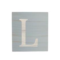 Cubo Azul Bebê Letra Branca Festa Chá de Bebê Decoração 8x8x8 Cm Mdf Madeira