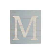 Cubo Azul Bebê Letra Branca Festa Chá de Bebê Decoração 8x8x8 Cm Mdf Madeira