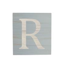 Cubo Azul Bebê Letra Branca Festa Chá de Bebê Decoração 8x8x8 Cm Mdf Madeira