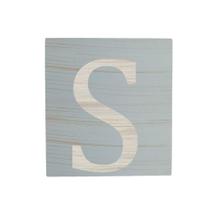 Cubo Azul Bebê Letra Branca Festa Chá de Bebê Decoração 8x8x8 Cm Mdf Madeira