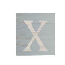 Cubo Azul Bebê Letra Branca Festa Chá de Bebê Decoração 8x8x8 Cm Mdf Madeira
