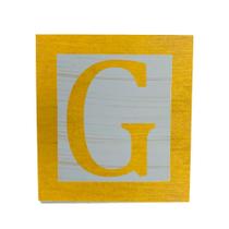 Cubo Azul Letra Amarela com Aplique Festa Chá de Bebê Decoração 8x8x8 Cm Mdf Madeira Cubo Azul Letra Amarela com Aplique Festa Chá de Bebê Decoração 8x8x8 Cm Mdf Madeira