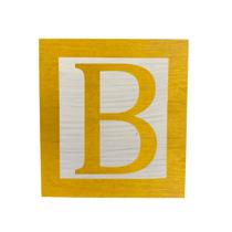 Cubo Branco Letra Amarela com Aplique Festa Chá de Bebê Decoração 8x8x8 Cm Mdf Madeira Cubo Branco Letra Amarela com Aplique Festa Chá de Bebê Decoração 8x8x8 Cm Mdf Madeira