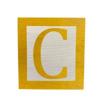 Cubo Branco Letra Amarela com Aplique Festa Chá de Bebê Decoração 8x8x8 Cm Mdf Madeira Cubo Branco Letra Amarela com Aplique Festa Chá de Bebê Decoração 8x8x8 Cm Mdf Madeira