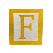 Cubo Branco Letra Amarela com Aplique Festa Chá de Bebê Decoração 8x8x8 Cm Mdf Madeira Cubo Branco Letra Amarela com Aplique Festa Chá de Bebê Decoração 8x8x8 Cm Mdf Madeira