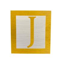 Cubo Branco Letra Amarela com Aplique Festa Chá de Bebê Decoração 8x8x8 Cm Mdf Madeira Cubo Branco Letra Amarela com Aplique Festa Chá de Bebê Decoração 8x8x8 Cm Mdf Madeira