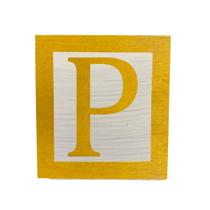 Cubo Branco Letra Amarela com Aplique Festa Chá de Bebê Decoração 8x8x8 Cm Mdf Madeira Cubo Branco Letra Amarela com Aplique Festa Chá de Bebê Decoração 8x8x8 Cm Mdf Madeira