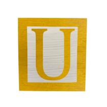Cubo Branco Letra Amarela com Aplique Festa Chá de Bebê Decoração 8x8x8 Cm Mdf Madeira Cubo Branco Letra Amarela com Aplique Festa Chá de Bebê Decoração 8x8x8 Cm Mdf Madeira
