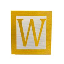 Cubo Branco Letra Amarela com Aplique Festa Chá de Bebê Decoração 8x8x8 Cm Mdf Madeira Cubo Branco Letra Amarela com Aplique Festa Chá de Bebê Decoração 8x8x8 Cm Mdf Madeira