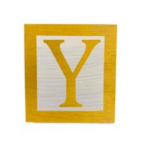 Cubo Branco Letra Amarela com Aplique Festa Chá de Bebê Decoração 8x8x8 Cm Mdf Madeira Cubo Branco Letra Amarela com Aplique Festa Chá de Bebê Decoração 8x8x8 Cm Mdf Madeira