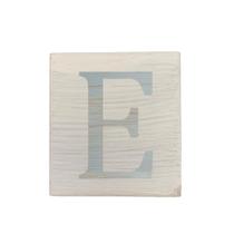 Cubo Branco Letra Azul Bebê Festa Chá de Bebê Decoração 8x8x8 Cm Mdf Madeira