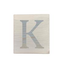 Cubo Branco Letra Azul Bebê Festa Chá de Bebê Decoração 8x8x8 Cm Mdf Madeira