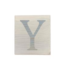 Cubo Branco Letra Azul Bebê Festa Chá de Bebê Decoração 8x8x8 Cm Mdf Madeira