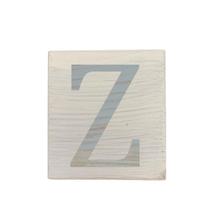 Cubo Branco Letra Azul Bebê Festa Chá de Bebê Decoração 8x8x8 Cm Mdf Madeira