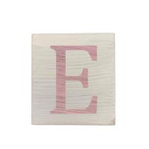 Cubo Branco Letra Rosa Bebê Festa Chá de Bebê Decoração 8x8x8 Cm Mdf Madeira