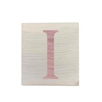 Cubo Branco Letra Rosa Bebê Festa Chá de Bebê Decoração 8x8x8 Cm Mdf Madeira