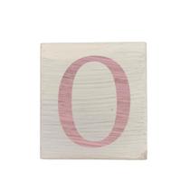 Cubo Branco Letra Rosa Bebê Festa Chá de Bebê Decoração 8x8x8 Cm Mdf Madeira