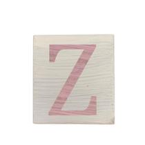 Cubo Branco Letra Rosa Bebê Festa Chá de Bebê Decoração 8x8x8 Cm Mdf Madeira