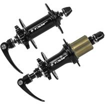 Cubo Cassete 32 Furos Tsw Com Eixo Traseiro 12mm Dianteiro 9mm