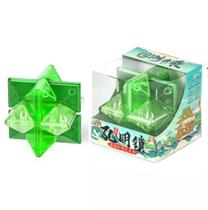 Cubo Criativivo Quebra Cabeça 3D Montar Encaixe Esmeralda