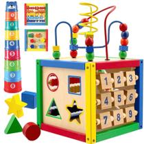 Cubo de Actividades 6 en 1 con Laberinto de Cuentas para Bebés Play22
