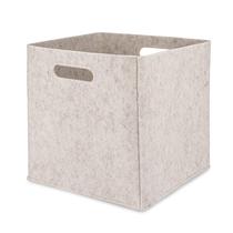 Cubo de armazenamento Parker Baby Co. Feltro dobrável 28cm branco