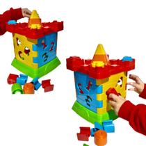 Cubo De atividades Infantil, Brinquedo de Encaixe com Números e Letras. Cubo Didático