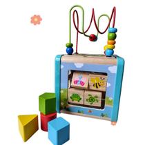 Cubo de Atividades para Bebê Madeira Montessori Tooky Toy