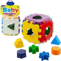 Cubo de encaixe didatico baby educativo colors 10cm na rede - KENDY