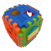 Cubo de Encaixe Didático brinquedo Educativo 10cm exclusivo