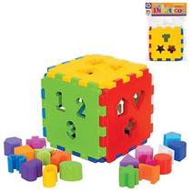 Cubo de encaixe didático para bebê de plástico de brinquedo menino ou menina dado quadrado bebe encaixar