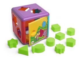 Cubo De Encaixes - Brinquedo Didático C/ 10 Peças - Elka