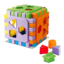 Cubo De Encaixes Didático Pedagógico - 12 Peças - Silmar