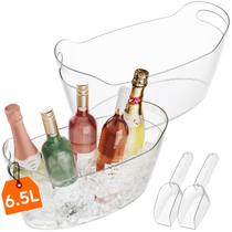 Cubo de Hielo Lifewit 6.5L (2 Piezas) para Fiestas con Cuchara Transparente