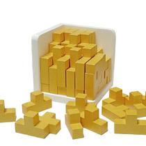 Cubo de quebra-cabeça de quebra-cabeça de madeira AMAZA 3D em forma de T Cubo de quebra-cabeça de quebra-cabeça de madeira AMAZA 3D em forma de T