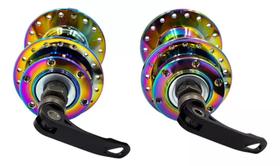 Cubo de roda dianteira e traseira MTB Alumínio Rainbow color roda livre Cubo de roda dianteira e traseira MTB Alumínio Rainbow color roda livre